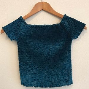 Urban Outfitters Velvet Cropped Top